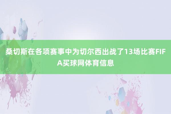 桑切斯在各项赛事中为切尔西出战了13场比赛FIFA买球网体育信息