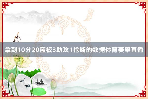 拿到10分20篮板3助攻1抢断的数据体育赛事直播