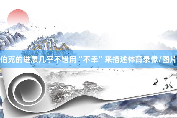 伯克的进展几乎不错用“不幸”来描述体育录像/图片