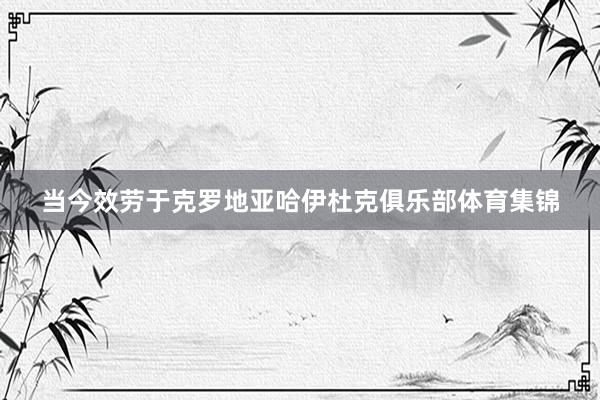 当今效劳于克罗地亚哈伊杜克俱乐部体育集锦