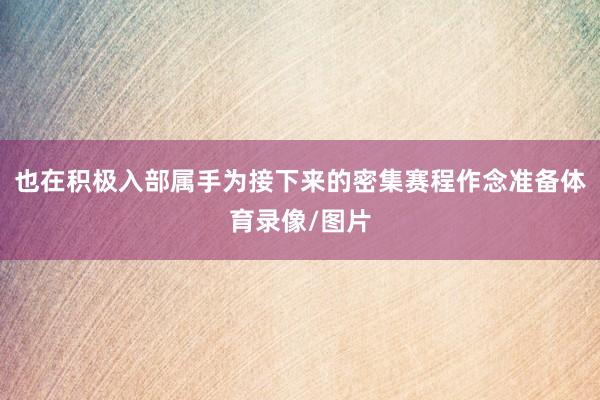 也在积极入部属手为接下来的密集赛程作念准备体育录像/图片