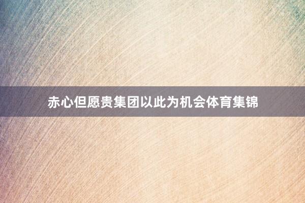 赤心但愿贵集团以此为机会体育集锦
