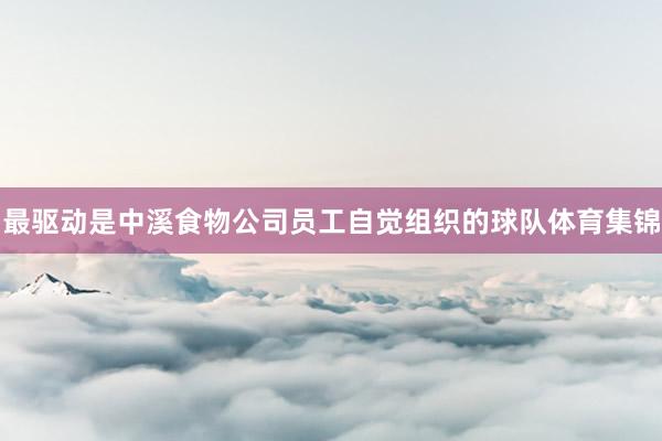 最驱动是中溪食物公司员工自觉组织的球队体育集锦