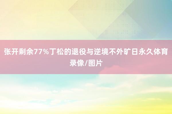 张开剩余77%丁松的退役与逆境不外旷日永久体育录像/图片