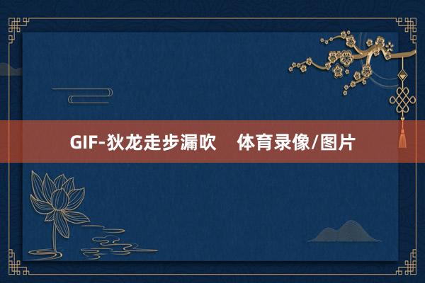 GIF-狄龙走步漏吹    体育录像/图片