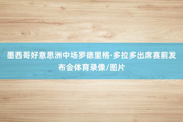 墨西哥好意思洲中场罗德里格·多拉多出席赛前发布会体育录像/图片