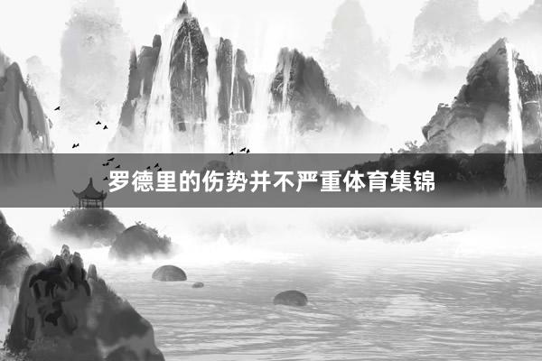 罗德里的伤势并不严重体育集锦