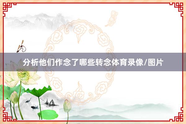 分析他们作念了哪些转念体育录像/图片