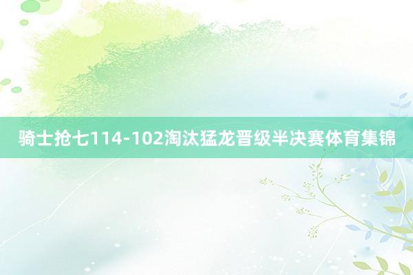 骑士抢七114-102淘汰猛龙晋级半决赛体育集锦