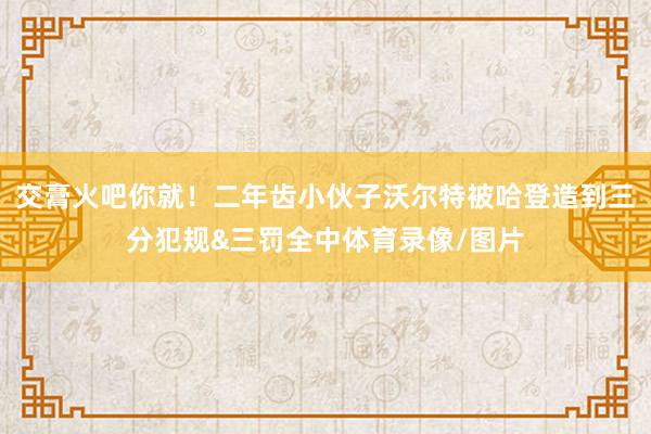 交膏火吧你就！二年齿小伙子沃尔特被哈登造到三分犯规&三罚全中体育录像/图片